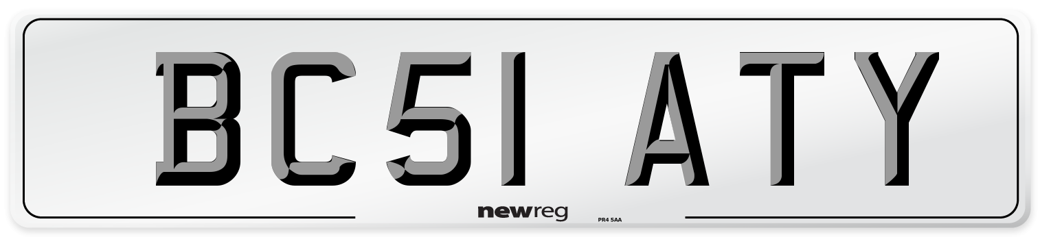 BC51 ATY Number Plate from New Reg
